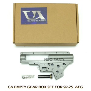 CA SR-25 EMPTY GEAR BOX SET/SR25 전동건용 공 기어박스(9mm베어링 QD스프링가이드포함)